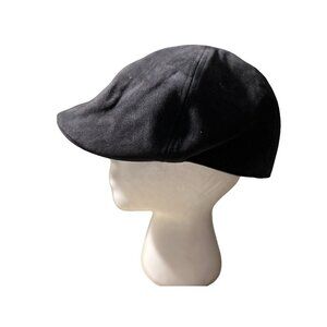 Men's FLAT CAP Weatherproof Charcoal Gray Suede